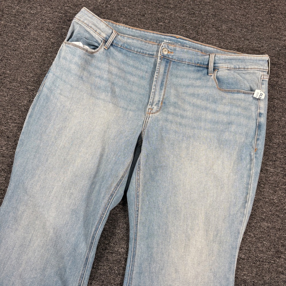 Old Navy Flare Jeans Womens 22 Short Light Wash High-Rise Stretch Denim NEW